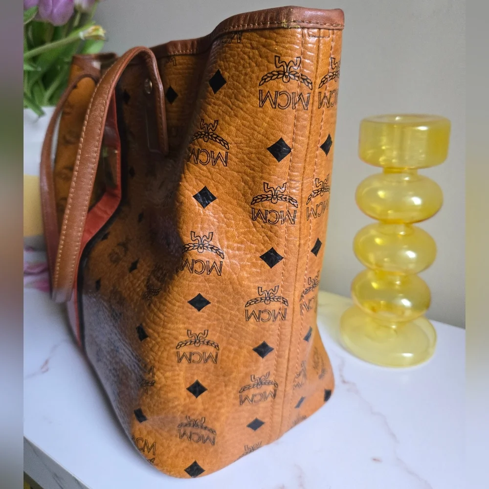 EUC MCM Visetos Croc Embossed Liz Shopper Tote Bag Limited Edition - Picture 6 of 12